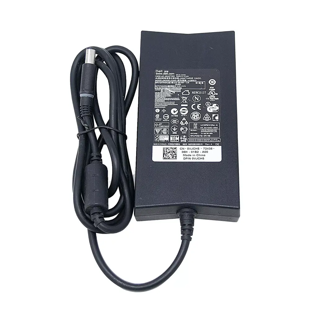 Dell Original Laptop Adapter 130w 19.5v/6.7a | 7.4mm x 5.0mm Big Pin (Box Seal Opened for Serial No) (No Power Cable Included) view 2
